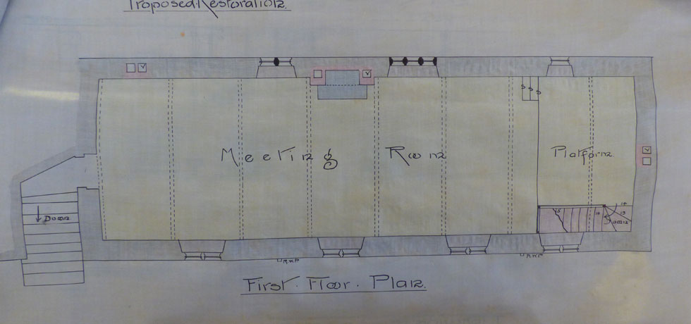Architect’s Floor Plan Drawings for 1908 Restoration (2)
